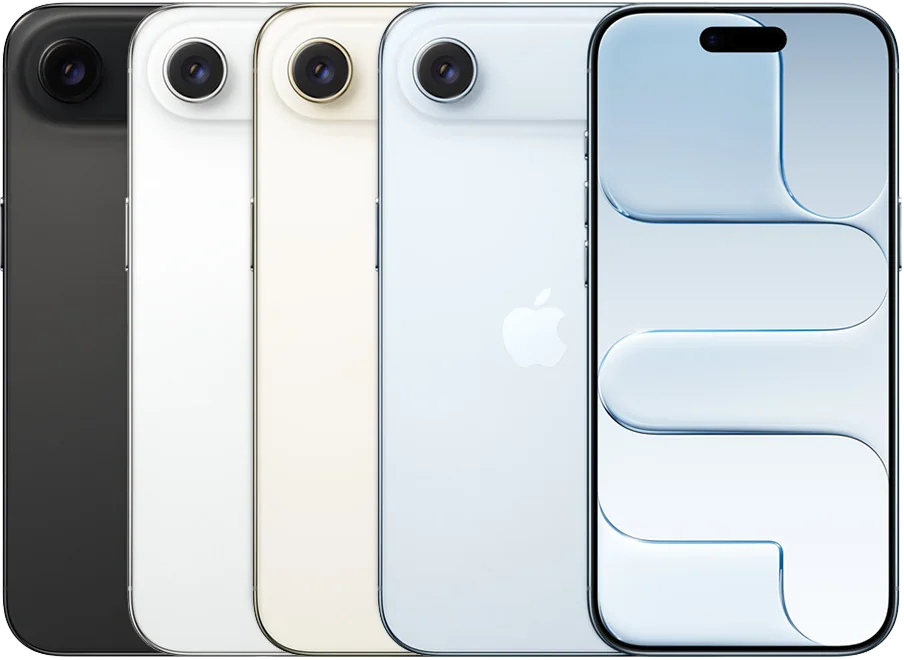 iPhone Air — Space Black, Cloud White, Light Gold, Sky Blue
